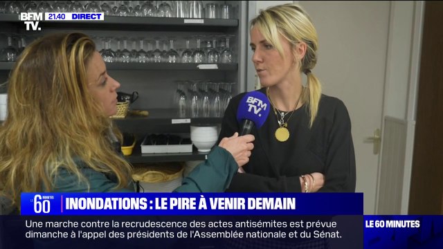 Crues dans le Pas-de-Calais: des habitants d'Estréelles, évacués de leur domicile, s'apprêtent à passer la nuit dans une salle communale