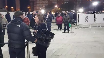 Rafaela Pimienta, en el Bernabéu