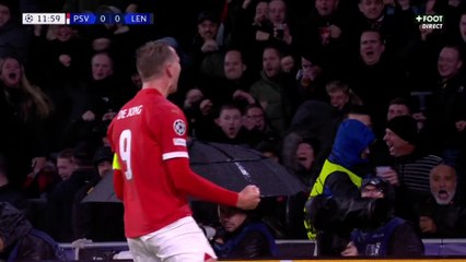 L'ouverture du score de De Jong - PSV Eindhoven / RC Lens - Ligue des Champions 2023-24 (J4)