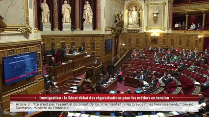 #LoiImmigration : le Sénat supprime l’article 3 sur la régularisation  dans les métiers en tension