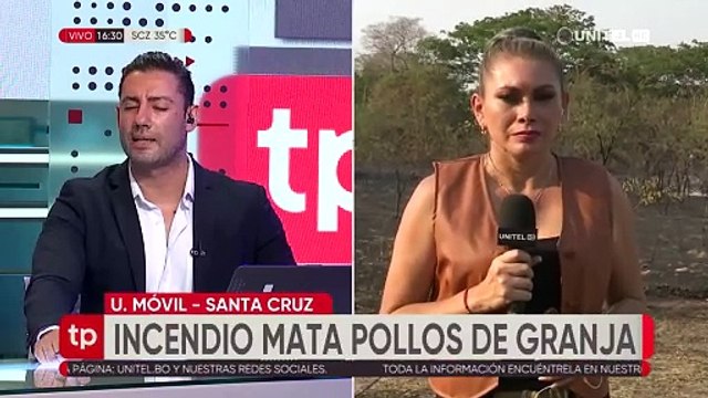 Incendio forestal provoca muerte de pollos en una granja en Santa Cruz