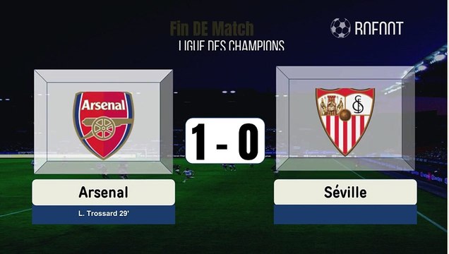 Résumé Arsenal - Séville Buts et stats de match Ligue des champions