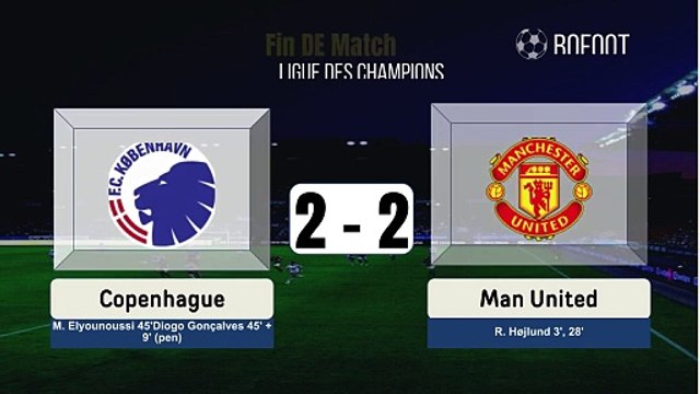 Résumé Copenhague vs Manchester United Buts et stats de mi-temps - Ligue des champions