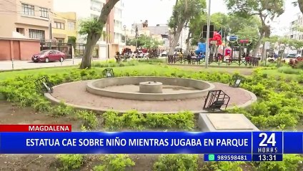 Magdalena: Estatua cae sobre niño de 9 años cuando jugaba en parque