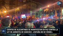 Cientos de alicantinos se manifiestan en paz contra la ley de amnistía de Sánchez: «España no se vende»