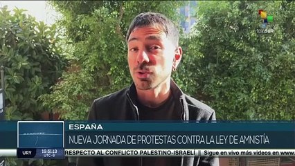 España: Transcurre nueva jornada de protestas contra la ley de amnistía