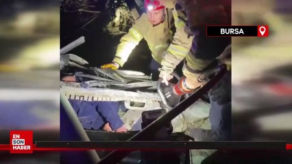 Bursa'da tır, 2 kişinin bulunduğu otomobili ezdi geçti: 1 ölü, 2 yaralı