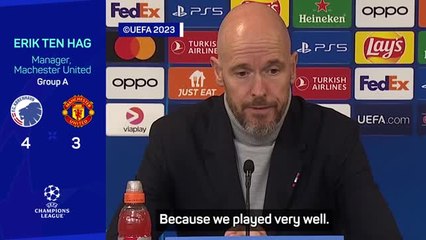 Download Video: Ten Hag blames refereeing errors as Manchester United implode to UCL defeat