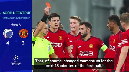 Neestrup admits Copenhagen win over United helped massively by red card