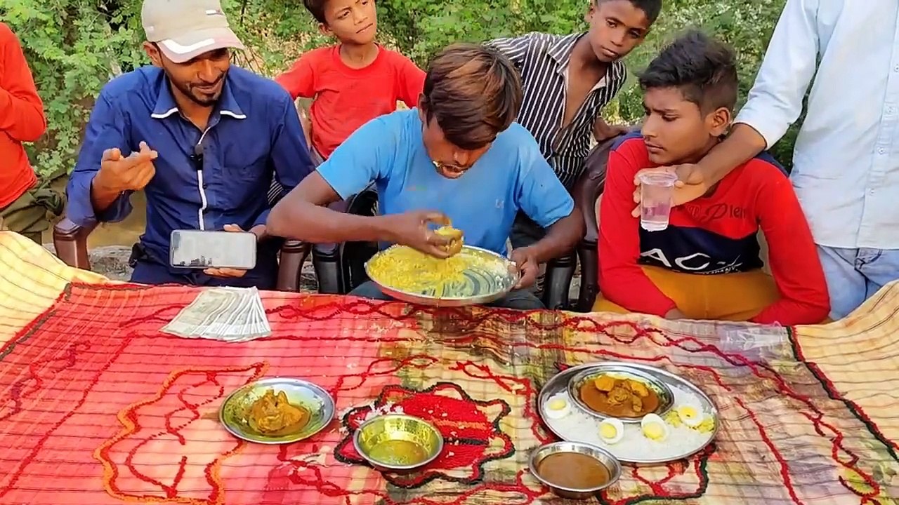chicken curry and egg rice eating challenge 4500 winning prize