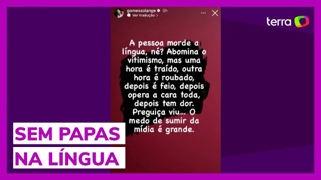 Solange Gomes alfineta Rico Melquíades na Web