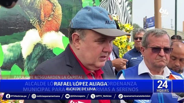 Rafael López Aliaga propone dotar de armas de fuego a serenos