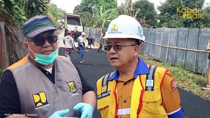 RUAS JALAN BOJONGWARU-CIKATE SUKABUMI DIPERBAIKI, PANJANG 600 M LEBAR 3,5 METER DENGAN ASPAL HOTMIX