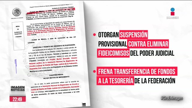 Otorgan suspensión provisional contra eliminación de fideicomisos del Poder Judicial