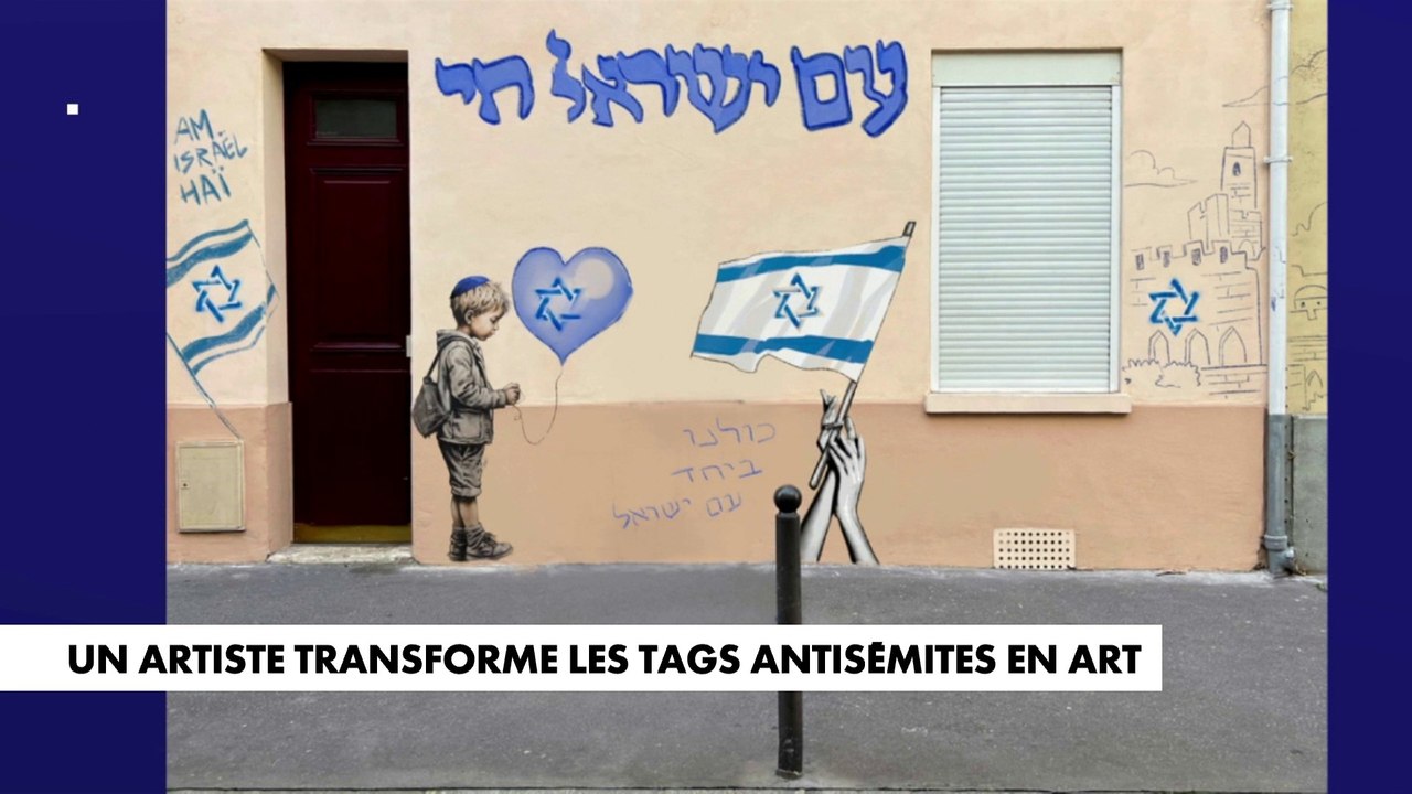 Un artiste transforme les tags antisémites en art