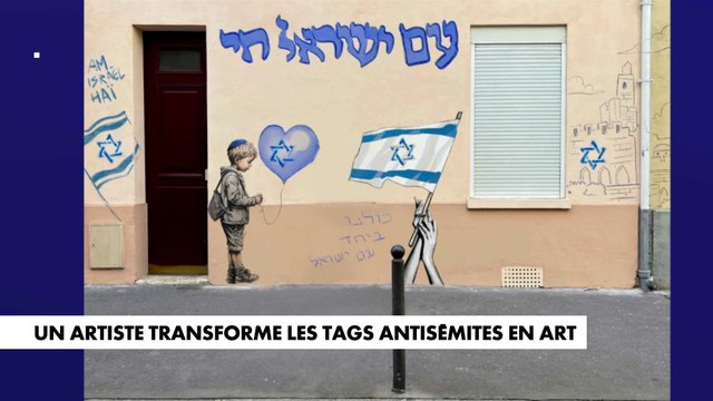 Un artiste transforme les tags antisémites en art