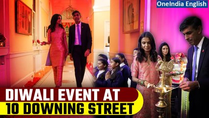 Скачать видео: UK PM Rishi Sunak, wife Akshata Murty host special Diwali event at 10 Downing Street | Oneindia