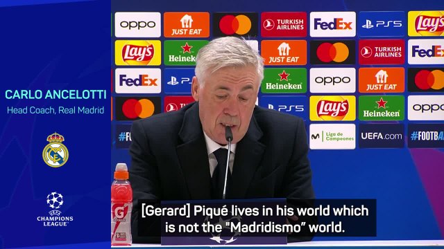 Piqué lives in his own world -Ancelotti responds to comments