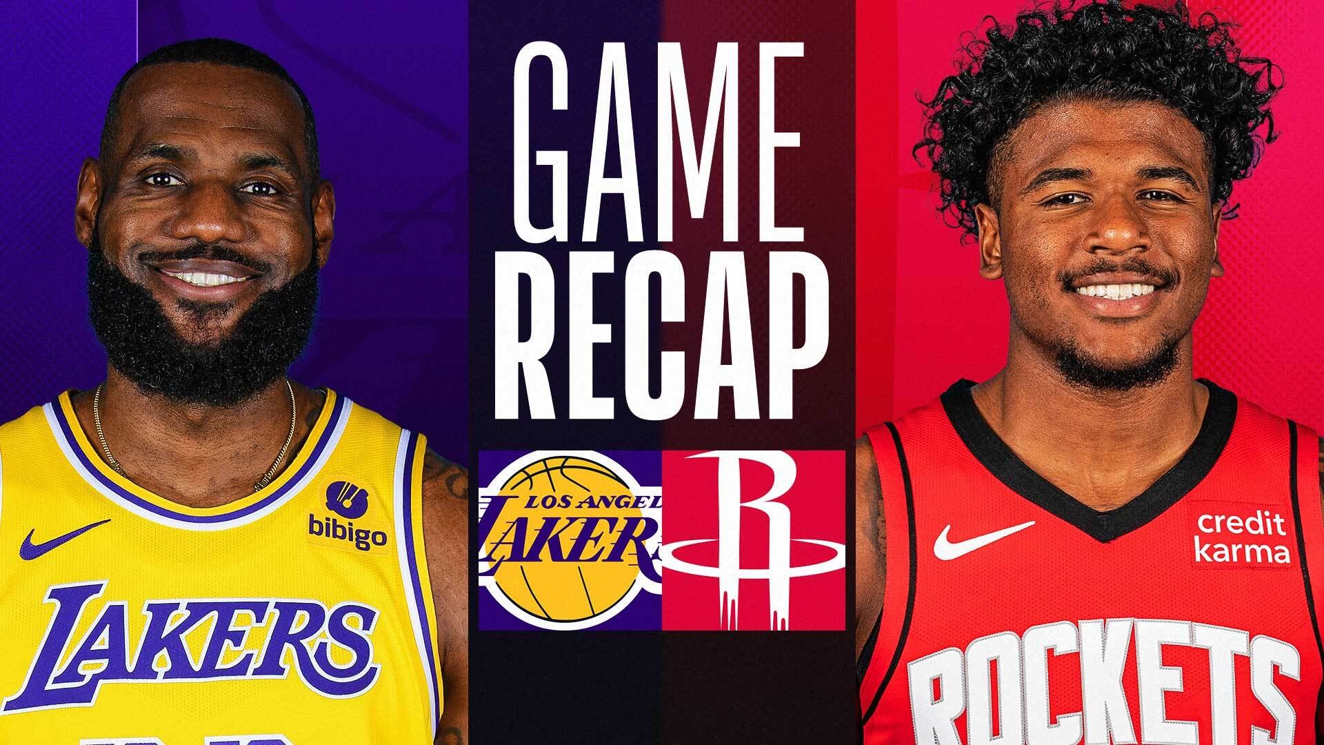 Les Lakers écrasent les Rockets derrière les performances