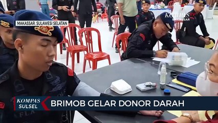Brimob Sulsel Gelar Donor Darah, Serentak di empat lokasi