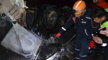 Kaza yaptıktan sonra yanan tankerin sürücüsü hayatını kaybetti