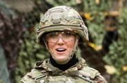 Catherine, Princess of Wales visited The Queen's Dragoon Guards Regiment wearing full military uniform