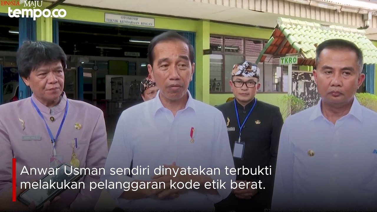Komentar Jokowi soal Pencopotan Adik Iparnya Anwar Usman Sebagai Ketua MK