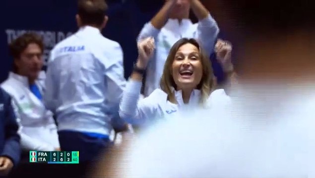 Italy 2-1 victory over France at the 2023 Billie Jean King Cup