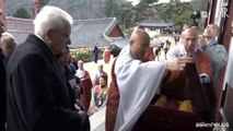 Mattarella in Corea del Sud visita il Tempio Haeinsa a Daegu