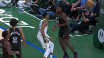 Giannis ejected for 'too small' taunt, sits with fans
