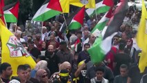 شاهد: تظاهرة في رام الله تضامنًا مع قطاع غزة