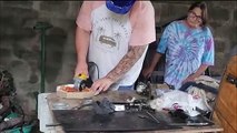 Using An Angle Grinder to Cut a Pizza