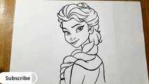 How to Draw Disney Princess Elsa - step by step __ Disney Frozen __ Pencil Sketch