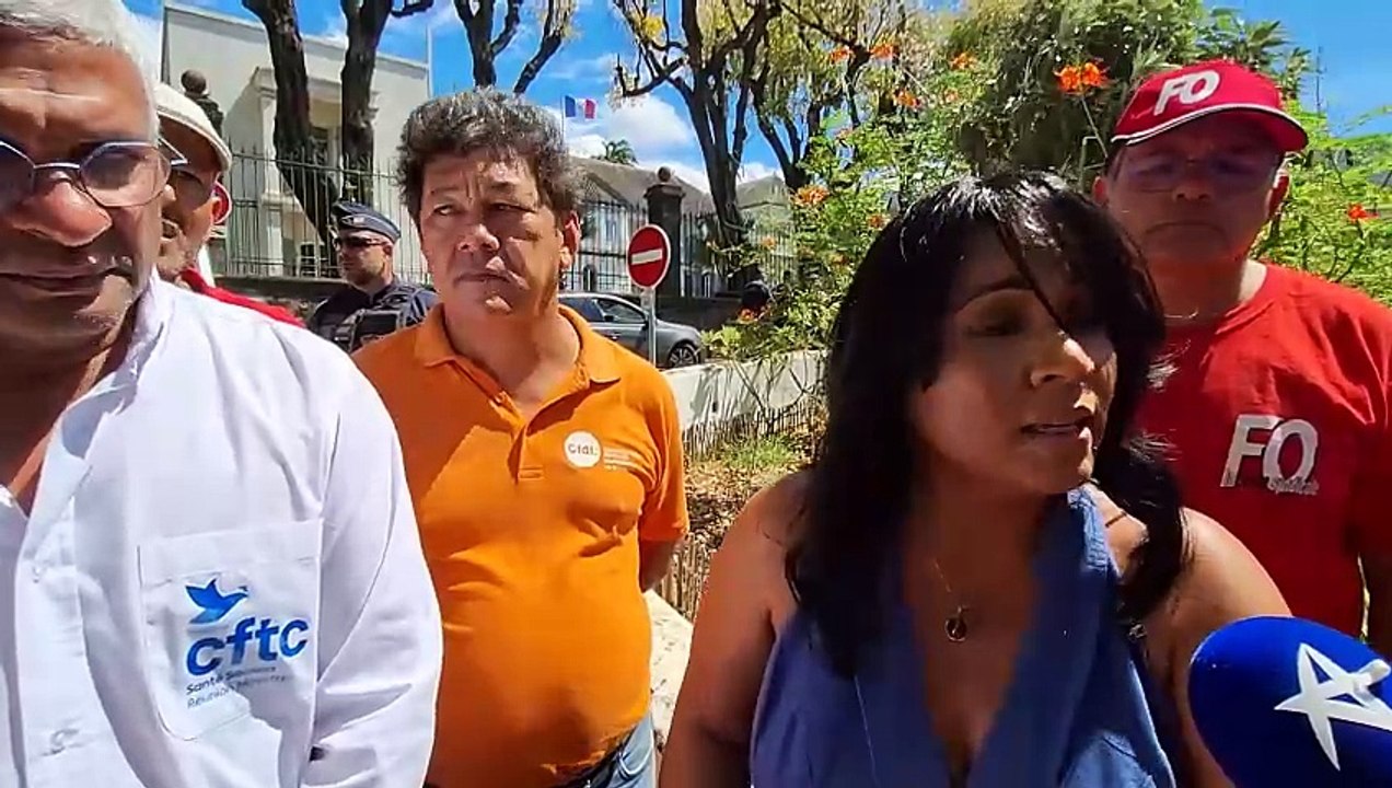 La sénatrice Audrey Bélim en soutien des grévistes du CHU