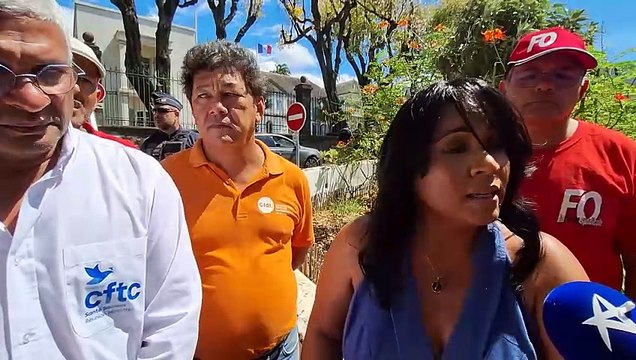 La sénatrice Audrey Bélim en soutien des grévistes du CHU