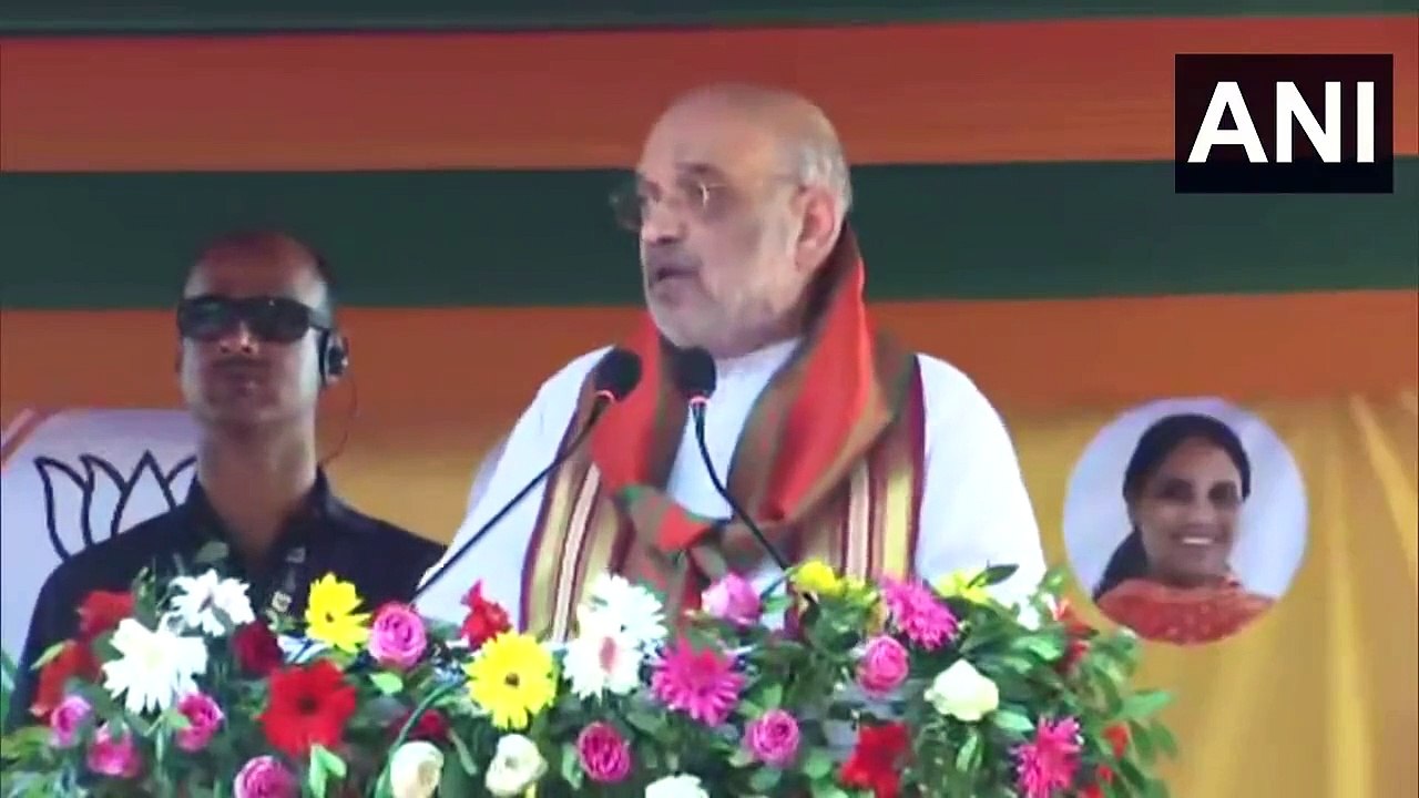 VIDEO: चुनावी सभा में गृहमंत्री अमित शाह ने कांग्रेस पर जमकर बोल हमला, कहा- ये राज्य सरकार घोटालों की सरकार हैं...