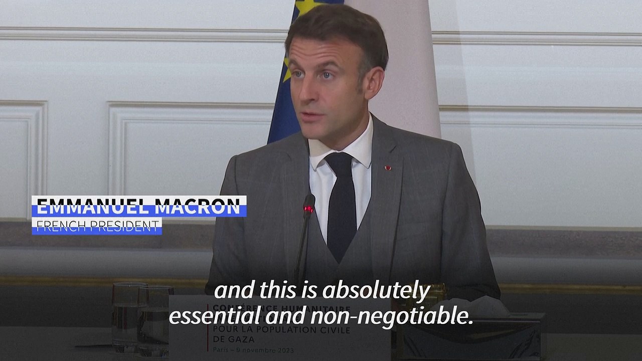 French President Macron calls for 'ceasefire' at Gaza aid conference in Paris