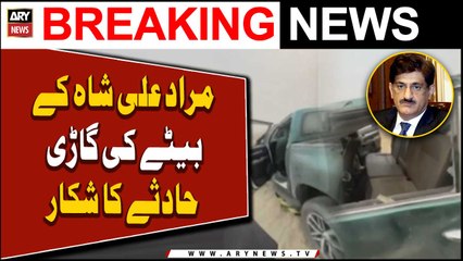 Murad Ali Shah's son's vehicle meets with an accident
