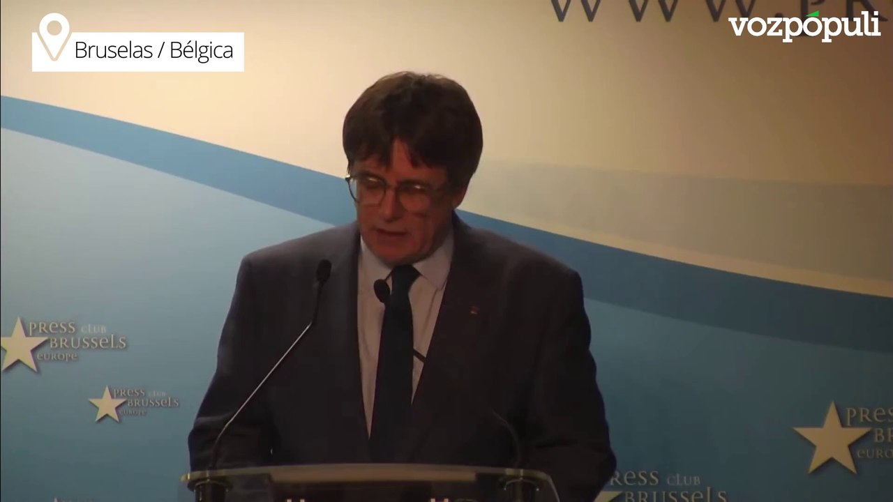 Puigdemont: "Hoy Junts y el PSOE han suscrito un acuerdo donde se aceptan las condiciones para iniciar una negociación política con los términos que reclamábamos, y para resolver el conflicto entre España y Cataluña"