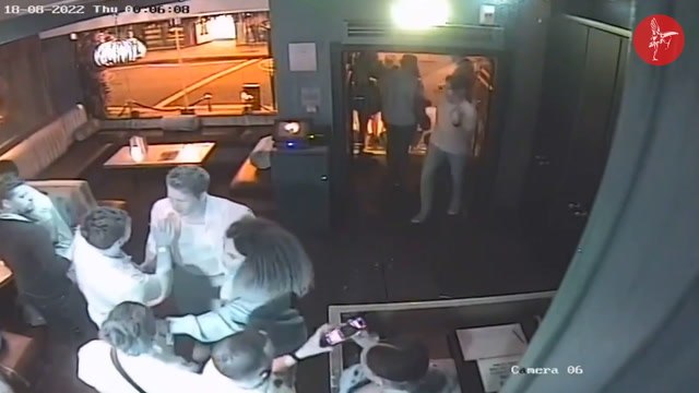 Dustin Lance Black being assaulted by a BBC presenter in a Soho bar