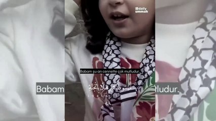 Babası İsrail tarafından şehit edilen Filistinli kızın iman dolu sözleri!