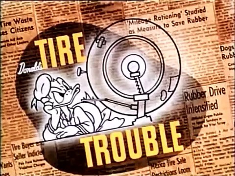 Donalds Tire Trouble Donald Duck Cartoons Walt Disney