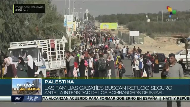 Familias gazatíes buscan refugio ante intensidad de bombardeos israelíes