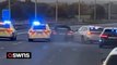 Dramatic footage shows police ramming BMW on motorway