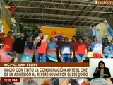 Partidos, sectores y movimientos sociales se adhieren ante el CNE Yaracuy en respaldo al referéndum