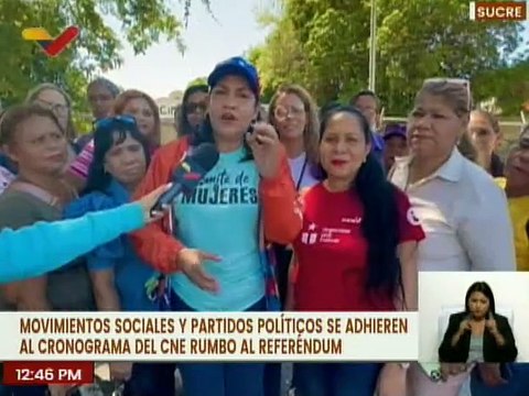 Sucre | Movimientos Sociales respaldan Acuerdo de Ginebra y se adhieren al CNE en apoyo al referendo