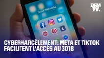 Cyberharcèlement: Meta et Tiktok ajoutent une fonctionnalité qui facilite l'accès au 3018