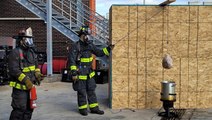 Dangers of deep frying Thanksgiving turkey demonstrated by Chicago Fire Department