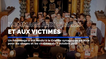 Un hommage à la Grande synagogue de Nice pour les otages et les victimes du 7 octobre
