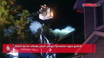 Üç katlı villada korkutan yangın